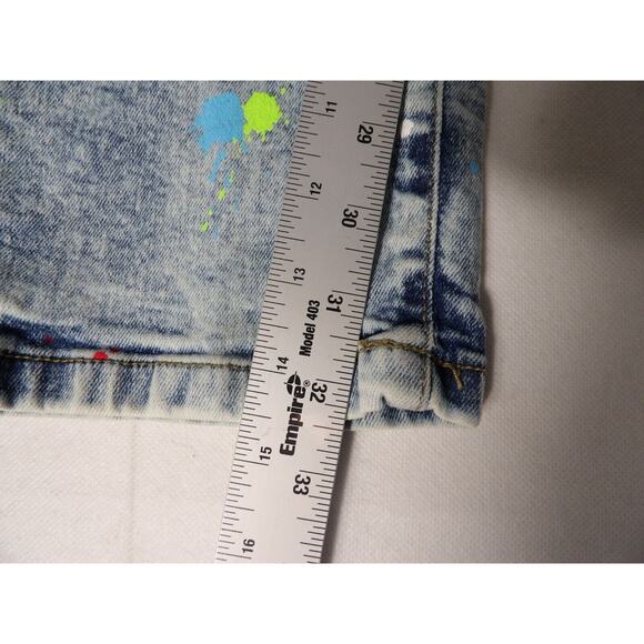 Evolution In Design 38 Jeans Men Paint Spatter Distressed Acid Wash Hip Hop Y2K - Picture 8 of 16